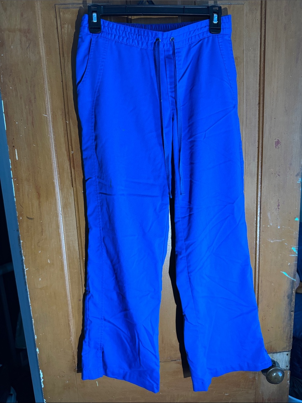 healing hands Women's Wide-Leg Drawstring Joggers in Bright Blue